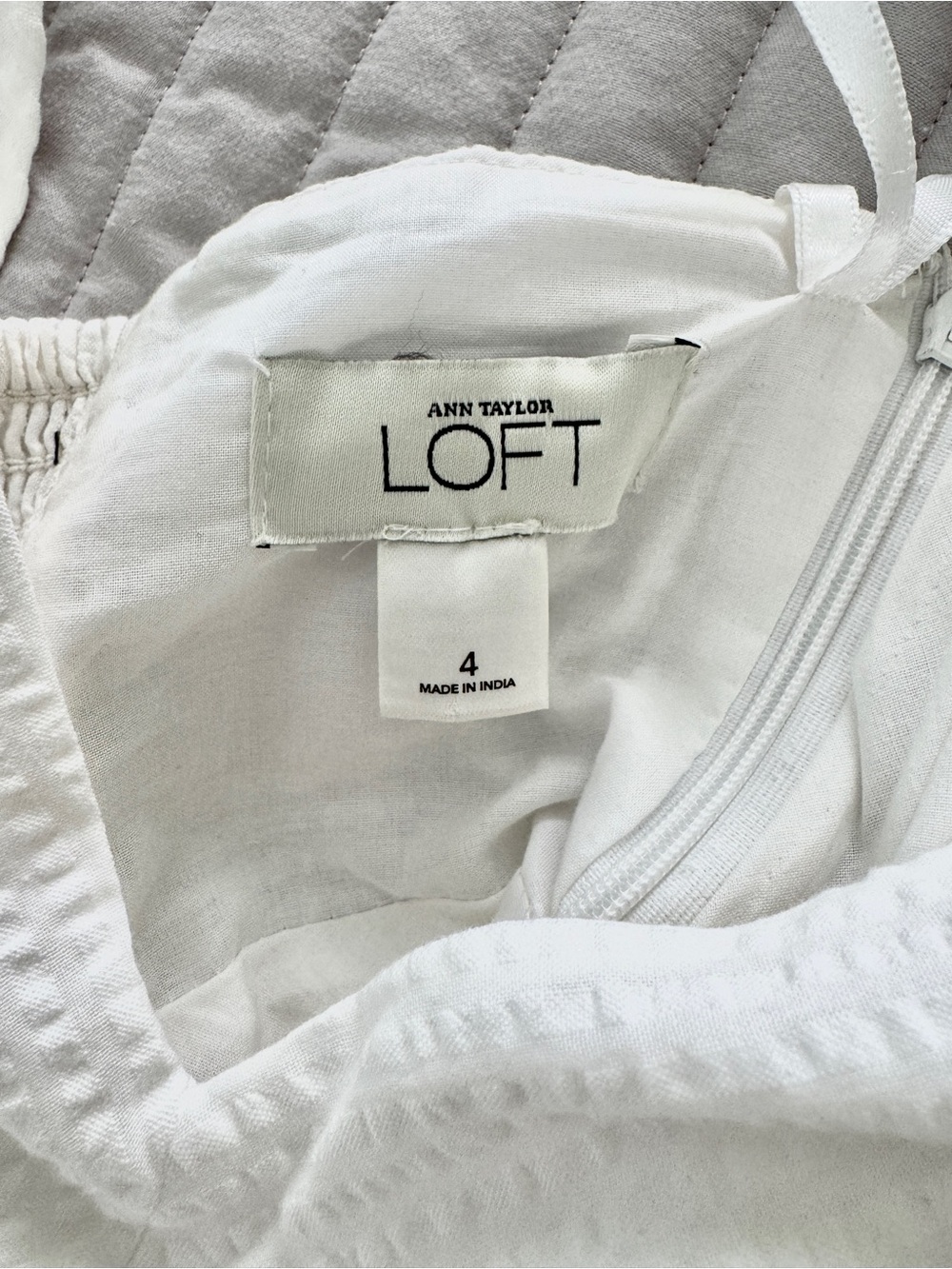 Ann Taylor LOFT White Halter Summer Dress Size 4 - Picture 3 of 9